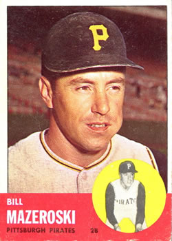 1963 Topps Baseball Cards      323     Bill Mazeroski